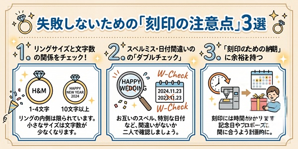 刻印　結婚指輪　婚約指輪　大阪　天王寺