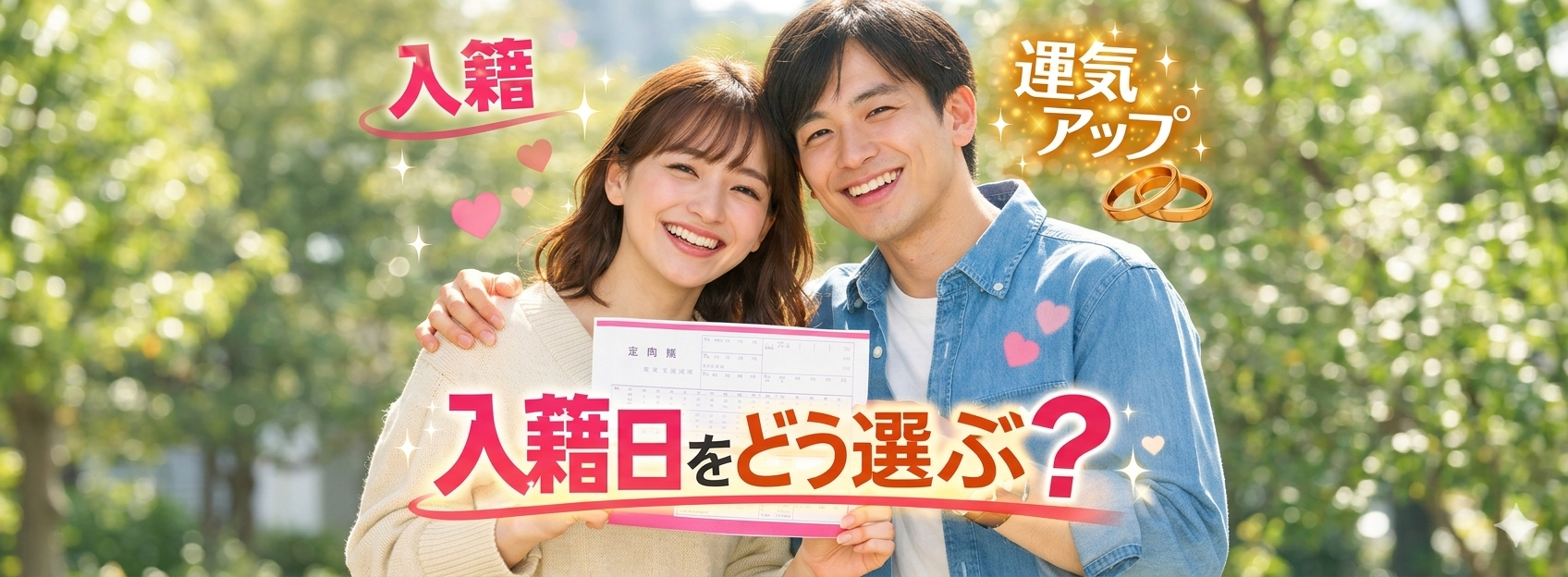 結婚後の運気は入籍日で変わる？姓名判断で見る「名字との相性」と最適な日選び