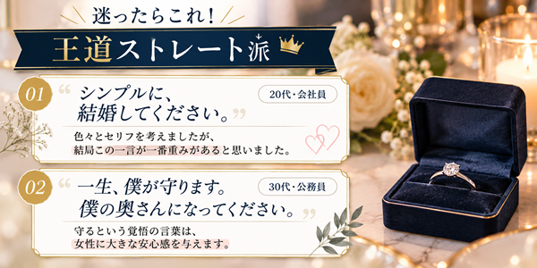 プロポーズ名言　王道ストレート派