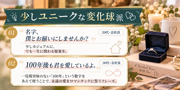 プロポーズ名言　ユニーク派