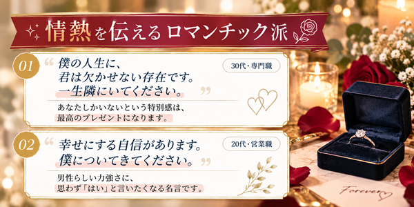 プロポーズ名言　ロマンチック派