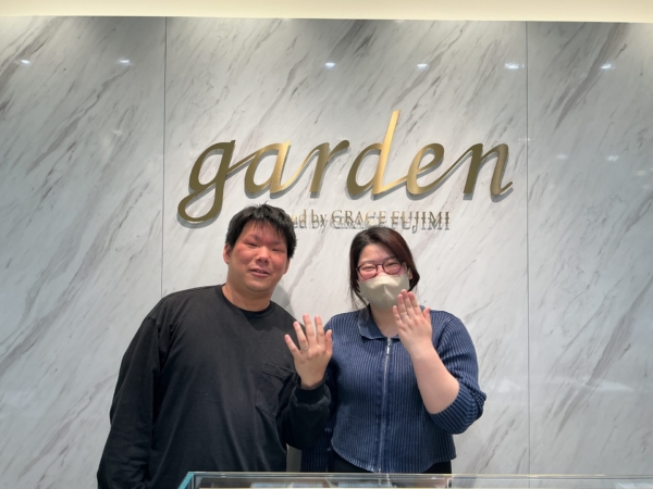 【奈良県・大和郡山市】gardentitaniumとIDEALPlusfortの結婚指輪をご成約いただきました。