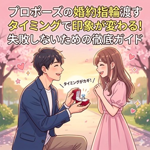 プロポーズ　失敗しないタイミング　大阪天王寺　婚約指輪