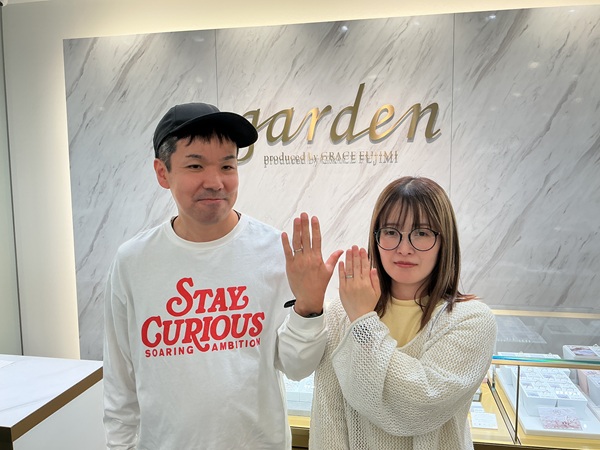 松原市】Tomo meの結婚指輪をペアでご成約いただきました。 | garden天王寺
