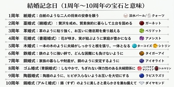 結婚記念日　結婚　結婚指輪　記念日　アニバーサリーストーン