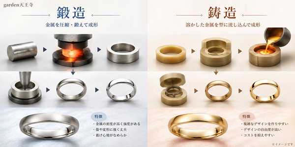 鍛造製法　鋳造製法　garden天王寺