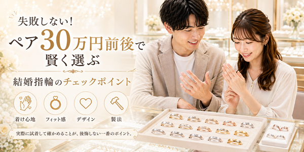 予算30万円で叶う結婚指輪　選ぶポイント